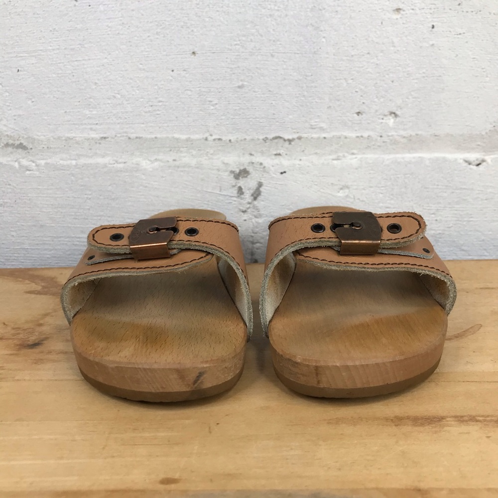 Vintage Dr Scholl Womens Size 6 Wooden Shoes - Picture 2 of 12
